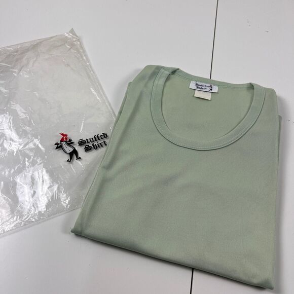Vintage M 80s green t-shirt by Stuffed Shirt, new old stock 1980s green tee - Picture 9 of 9